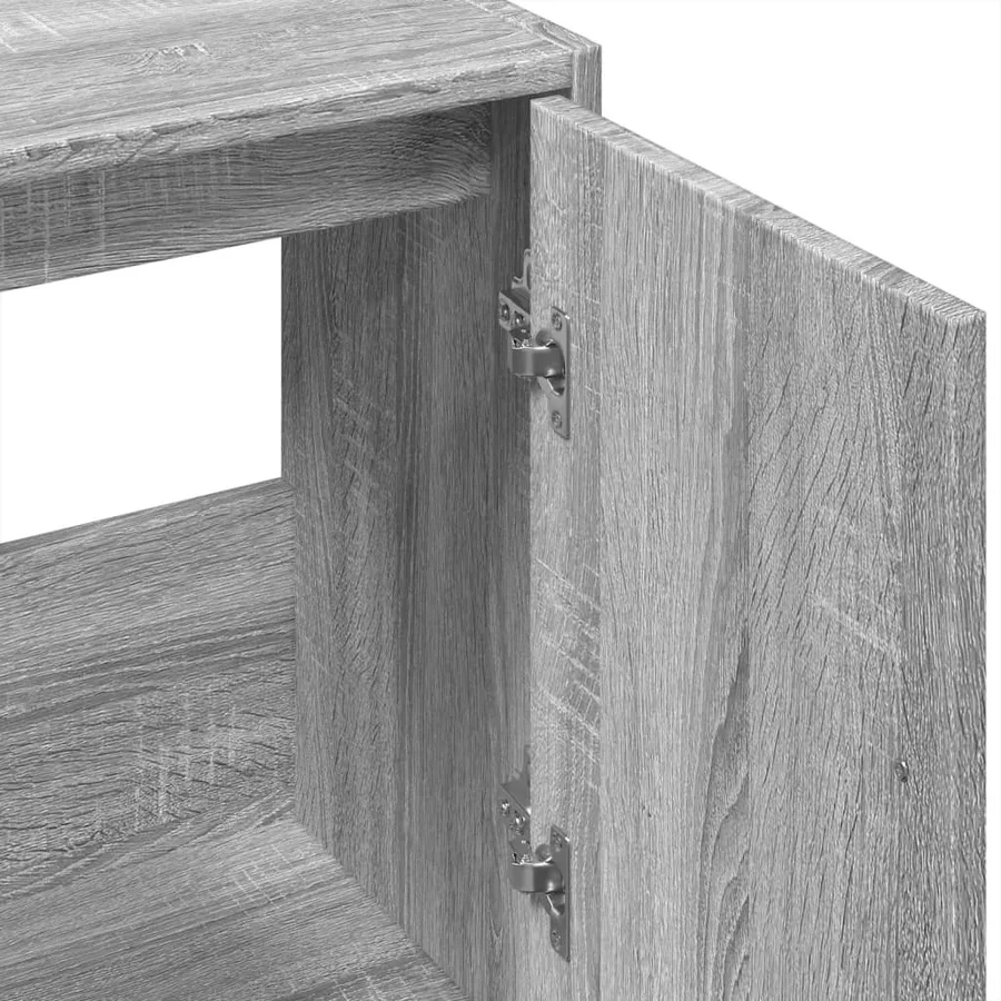 Armoire d'évier sonoma gris 63x29x55 cm bois d'ingénierie - 8