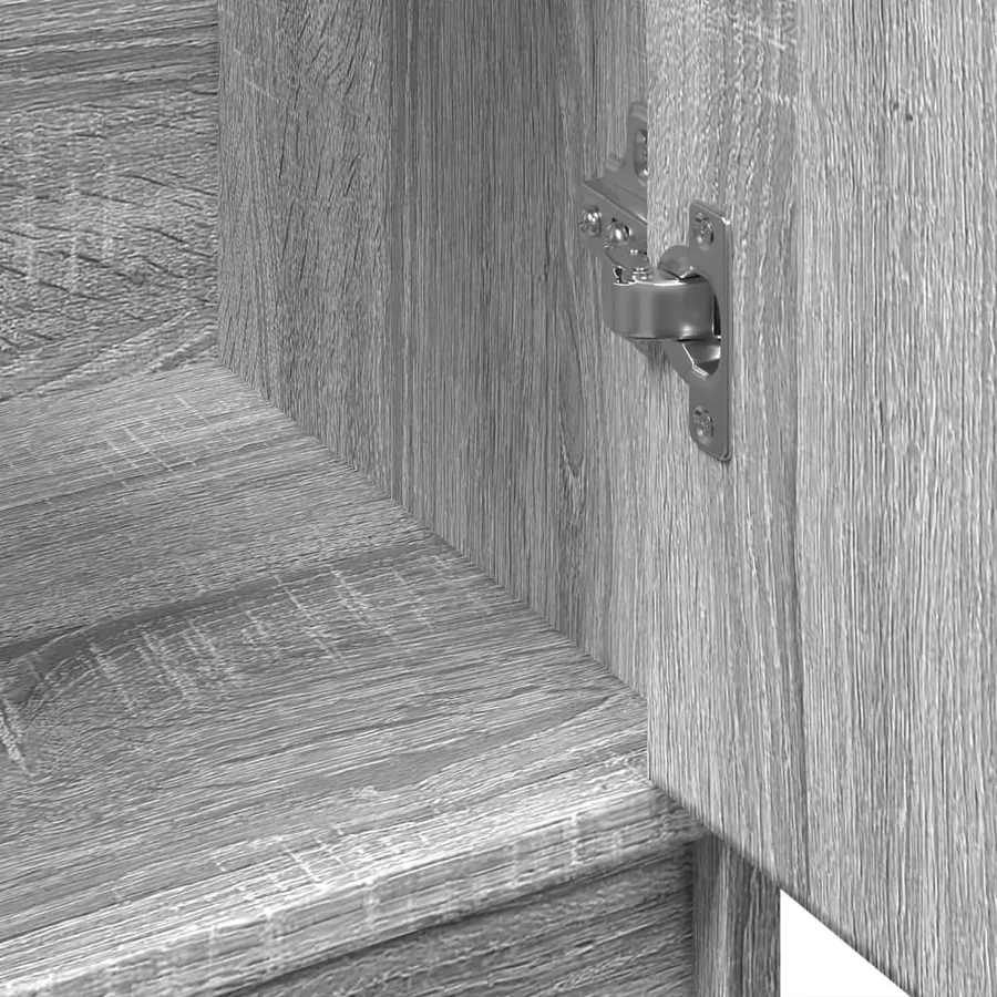 Armoire d'évier sonoma gris 63x29x55 cm bois d'ingénierie - 9