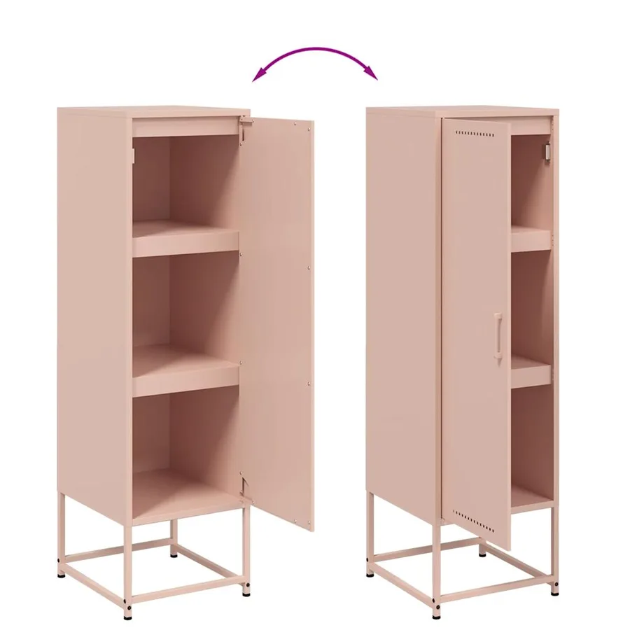 Buffet haut rose 36x39x123 cm acier - 10