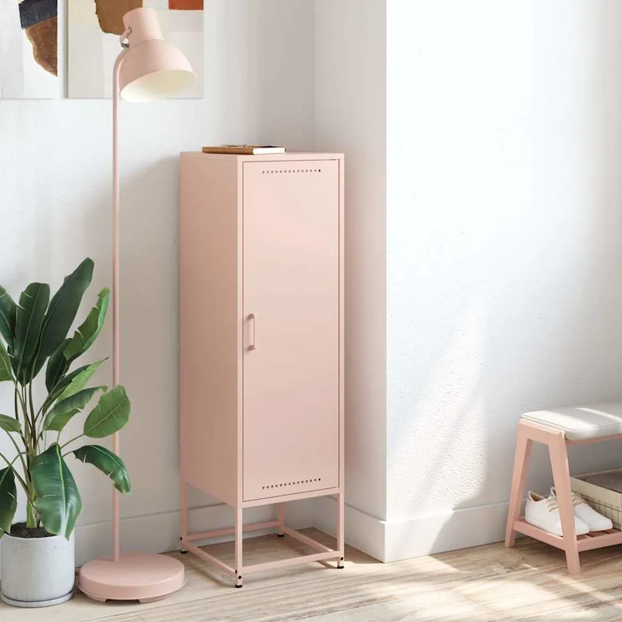 Buffet haut rose 36x39x123 cm acier - 3