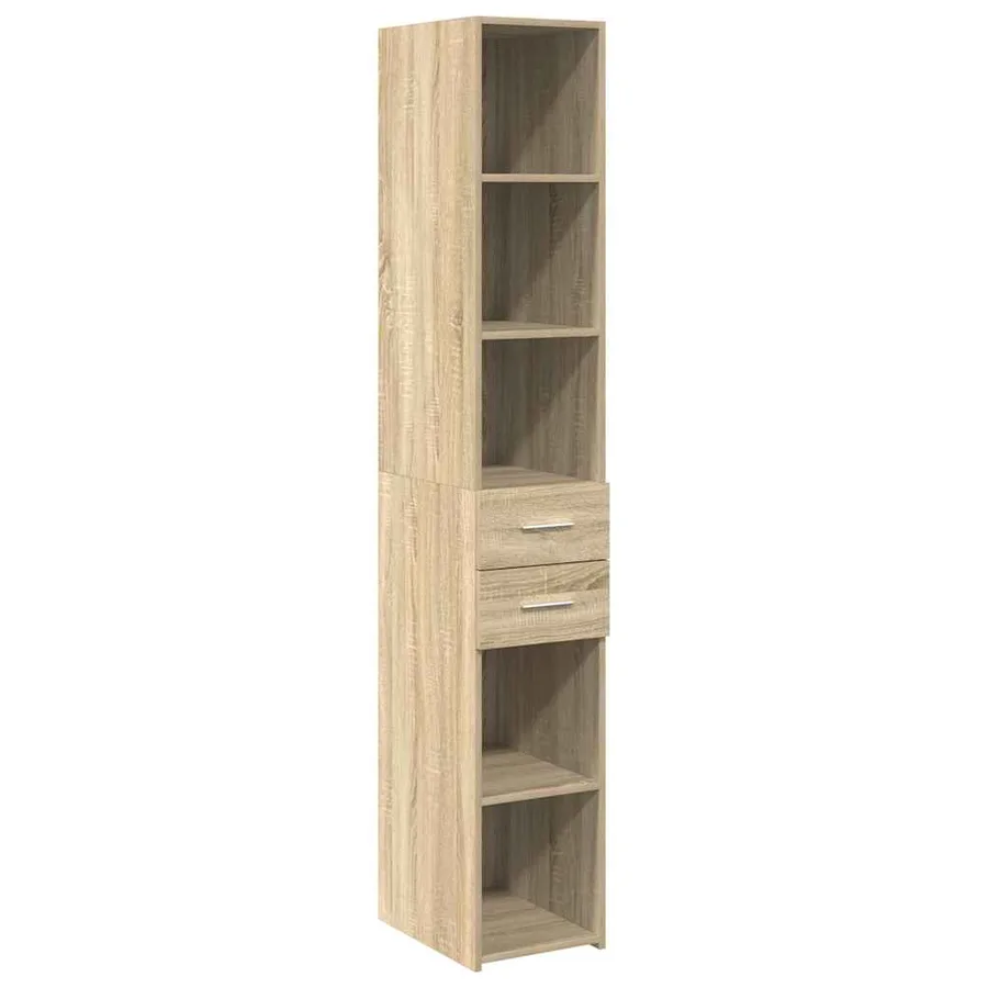 Armoire de rangement mince chêne sonoma 30x42,5x225 cm - 6