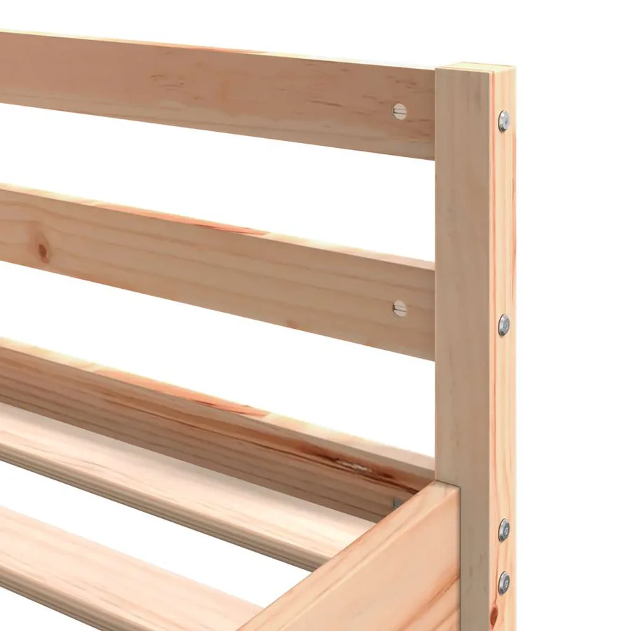 Lit superposé et bureau et échelle 140x200cm bois de pin massif - 8