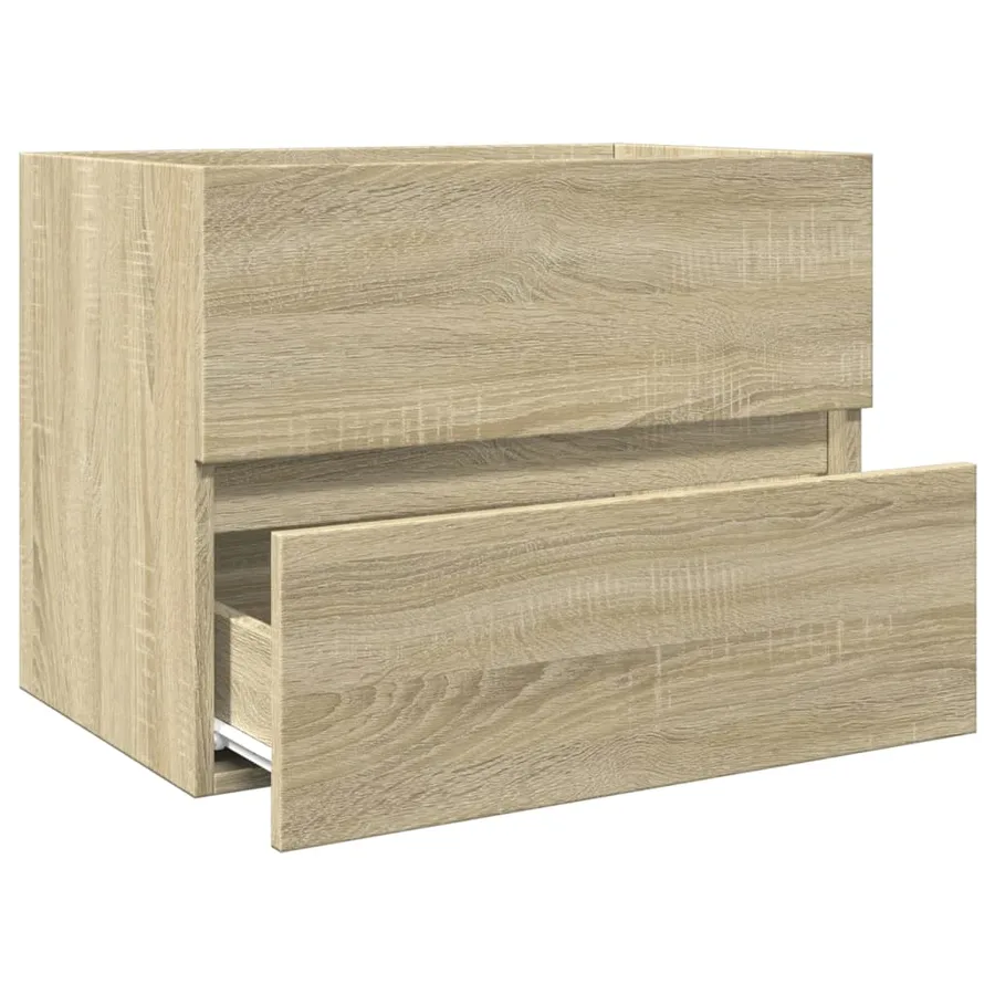 Armoire d'évier Chêne sonoma 60x38,5x45 cm Aggloméré - 7