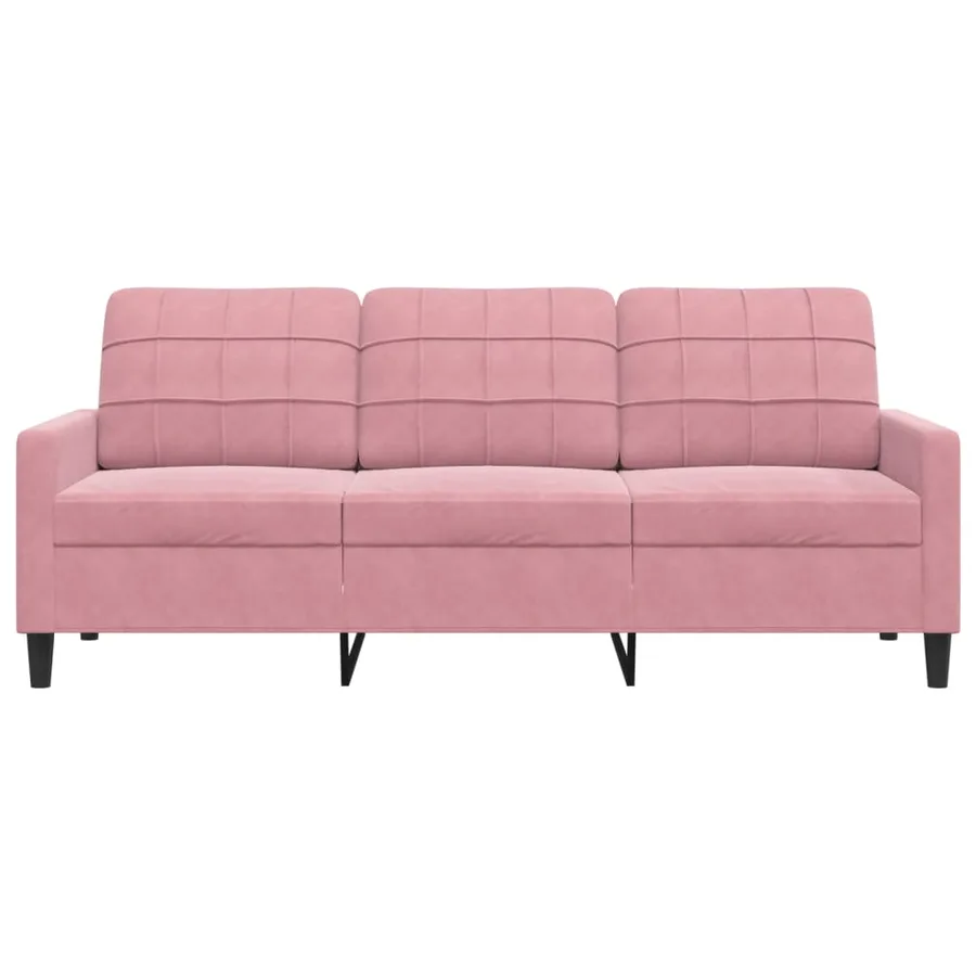 Canapé à 3 places Rose 180 cm Velours - 4