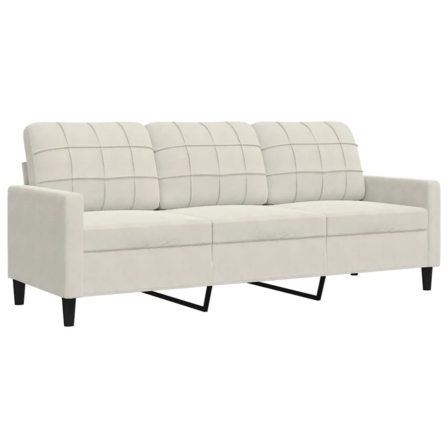 Ensemble de canapés 4 pcs avec coussins et traversins velours - 4