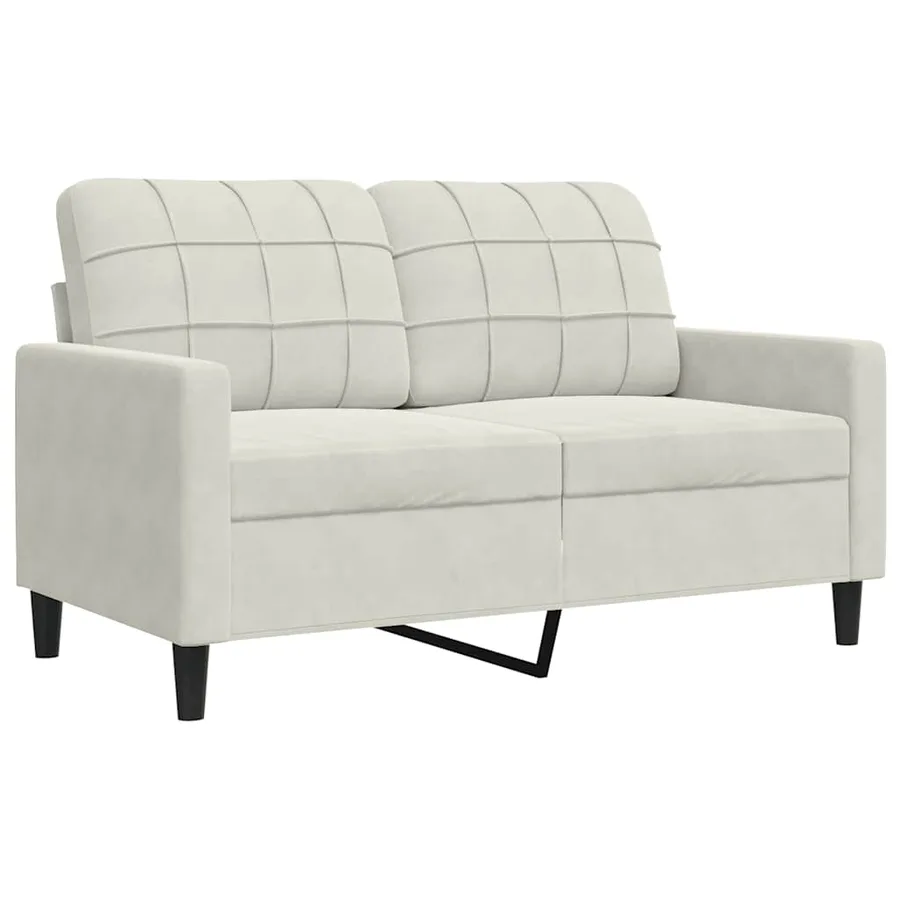 Ensemble de canapés 2 pcs avec coussins et traversins velours - 5
