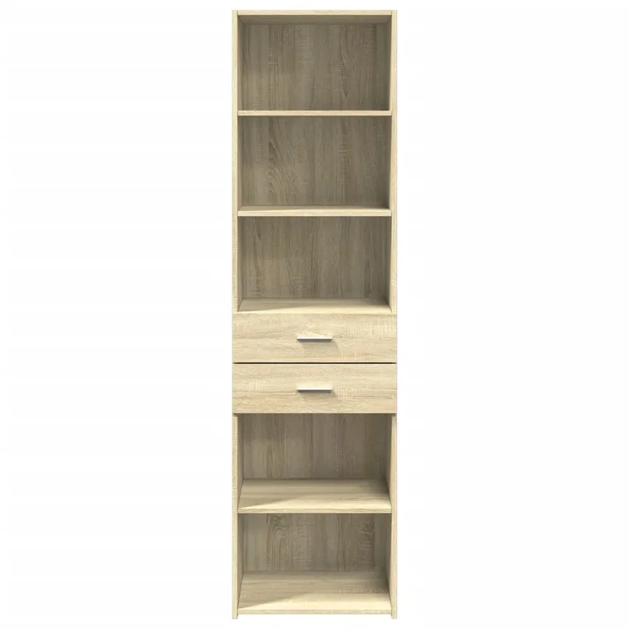 Buffet haut chêne sonoma 50x42,5x185 cm bois d'ingénierie - 4