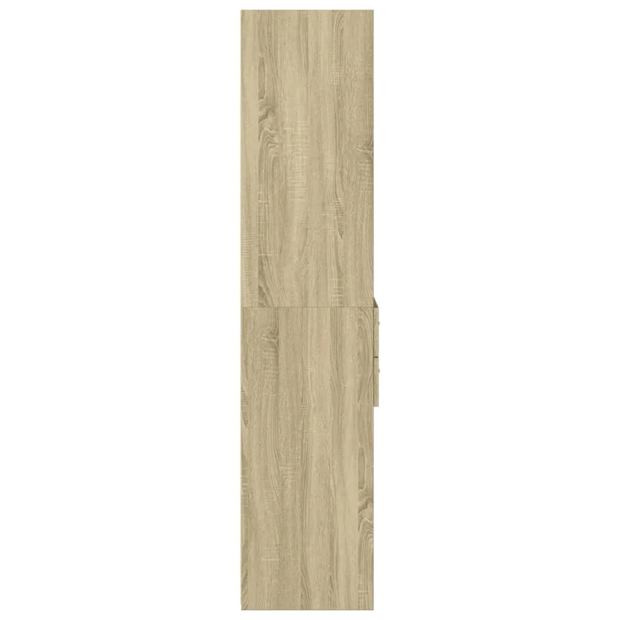 Buffet haut chêne sonoma 50x42,5x185 cm bois d'ingénierie - 5