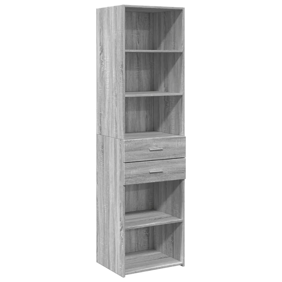 Buffet haut sonoma gris 50x42,5x185 cm bois d'ingénierie - 2