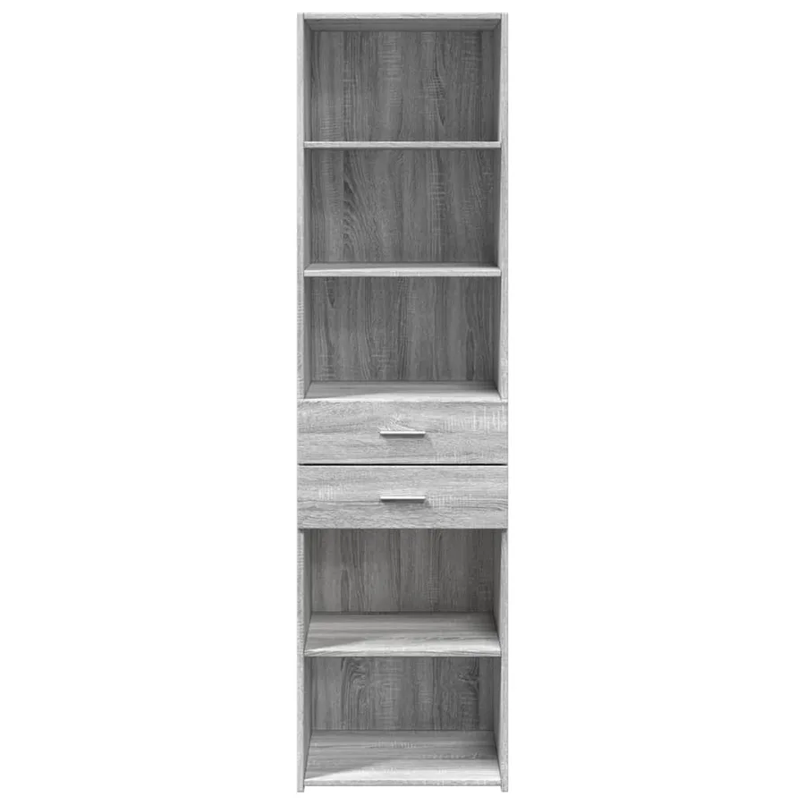 Buffet haut sonoma gris 50x42,5x185 cm bois d'ingénierie - 4