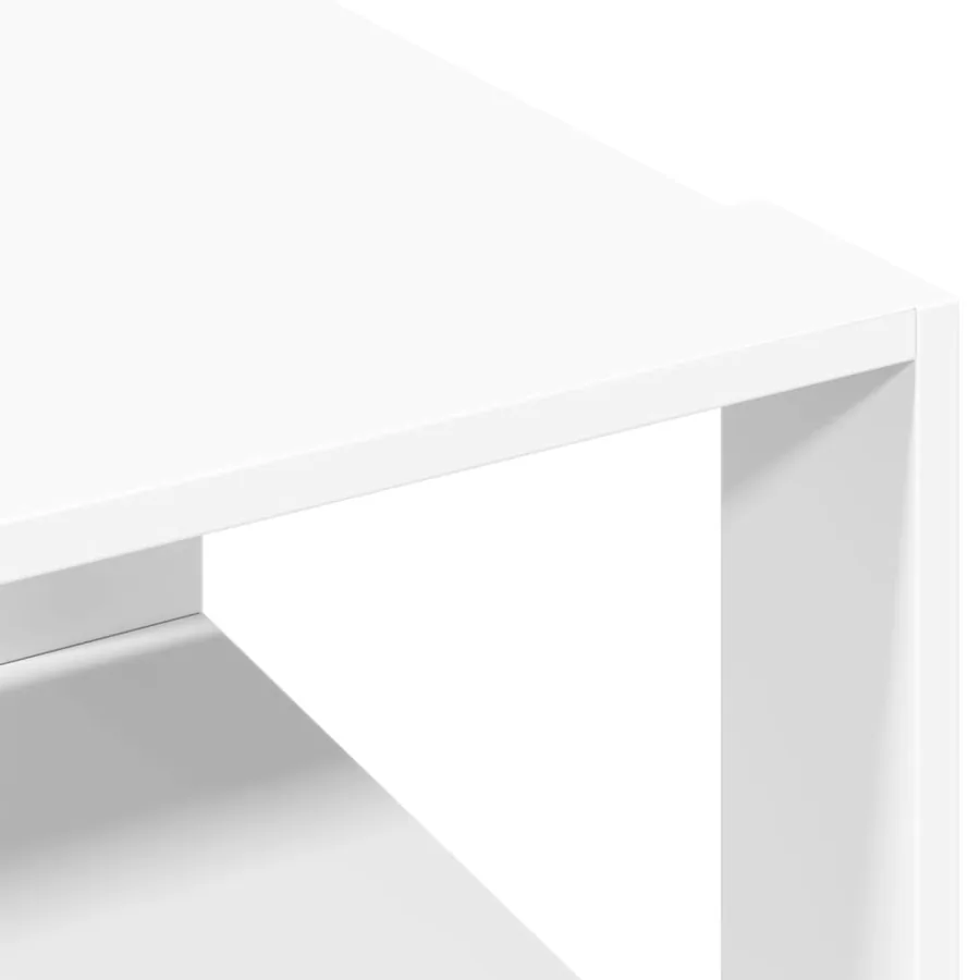 Table basse blanche 51,5 x 51,5 x 30 cm Bois d'ingénierie - 7