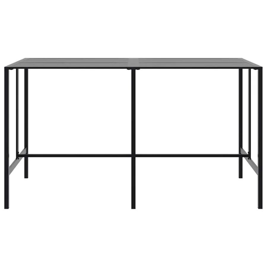 Ensemble de bar de jardin 9 pcs noir acier enduit de poudre - 5