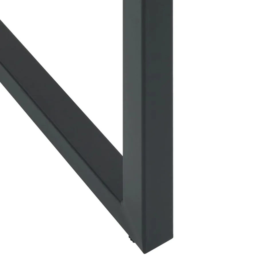 Ensemble de bar de jardin 9 pcs noir acier enduit de poudre - 9
