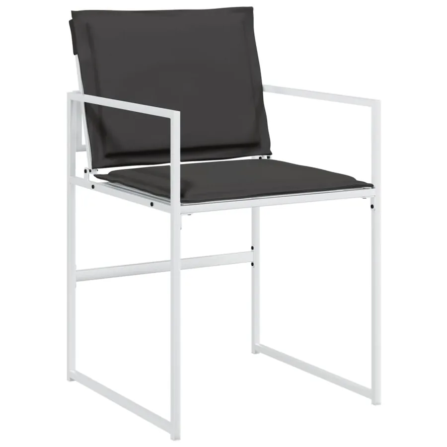 Ensemble à manger de jardin avec coussins 17pcs blanc textilène - 4