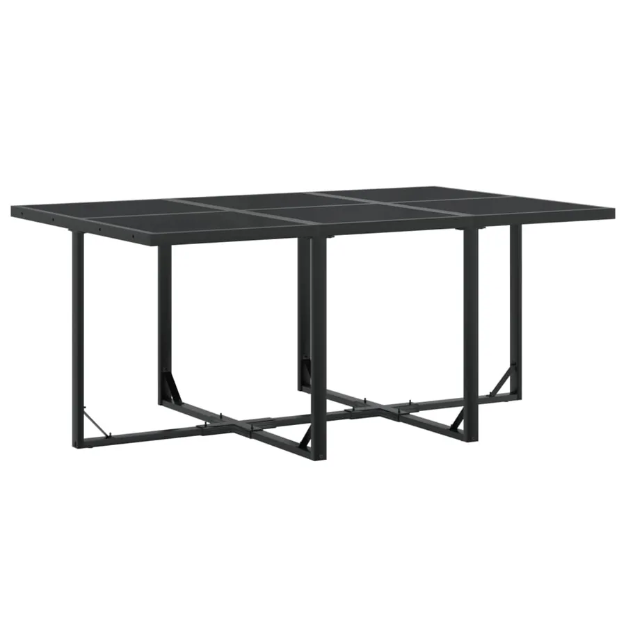 Ensemble à manger de jardin 11 pcs noir textilène - 3