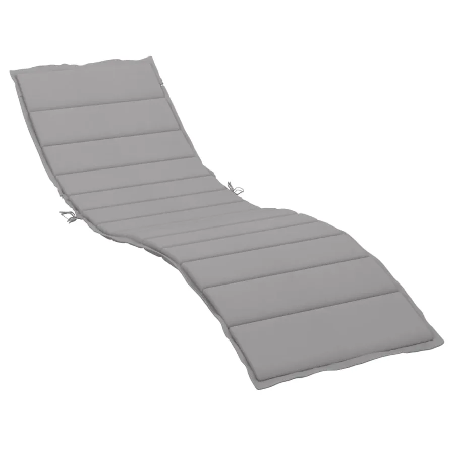 Coussin de chaise longue gris 200x70x3 cm tissu oxford - 2