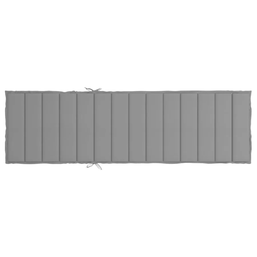 Coussin de chaise longue gris 200x70x3 cm tissu oxford - 5