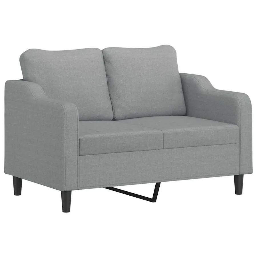 Ensemble de canapés 3 pcs coussins gris clair tissu - 3