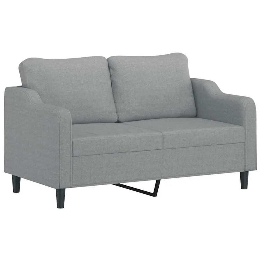 Ensemble de canapés 3 pcs coussins gris clair tissu - 4