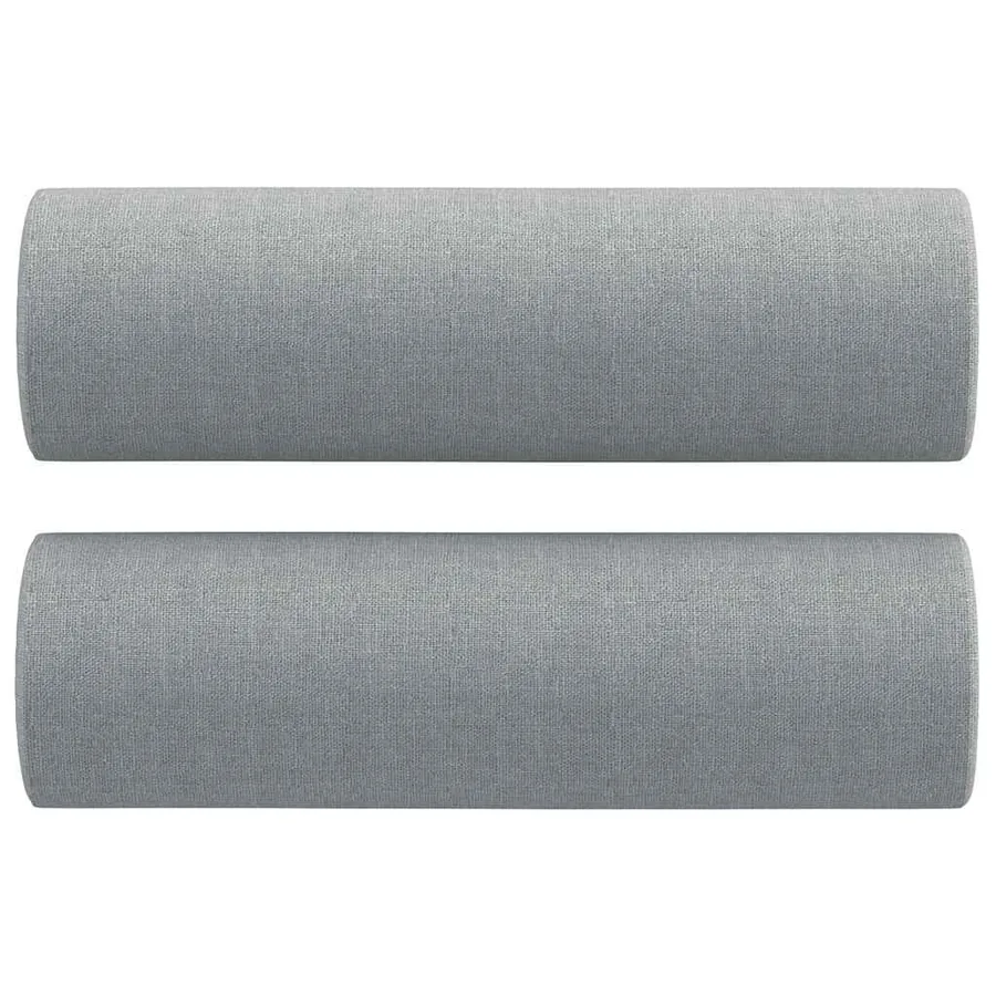 Ensemble de canapés 3 pcs coussins gris clair tissu - 7