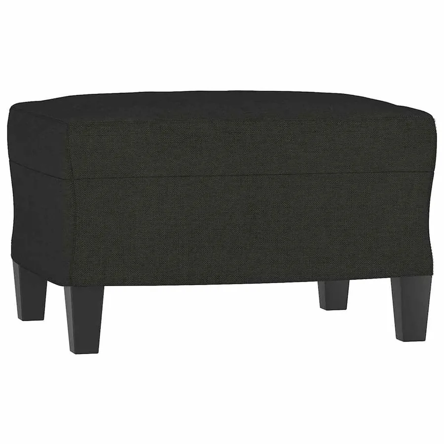 Ensemble de canapés 3 pcs avec coussins noir tissu - 5
