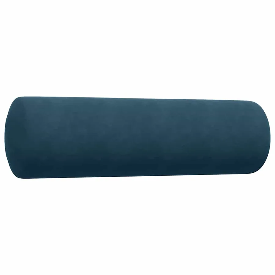 Ensemble de canapés 3pcs et coussins et traversins bleu velours - 7