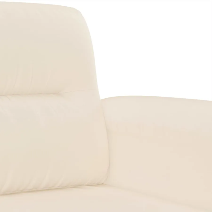 Ensemble de canapés 3 pcs avec coussins Beige Tissu microfibre - 7