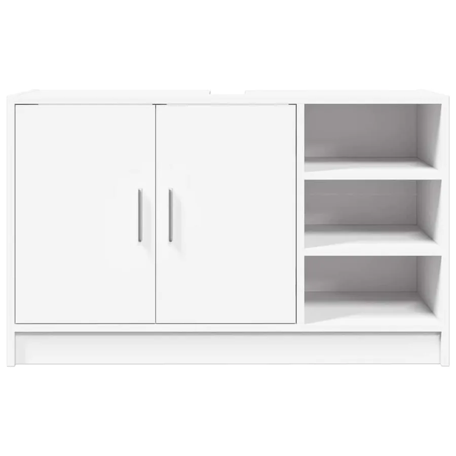 Armoire d'évier blanc 90x29x55 cm bois d'ingénierie - 4