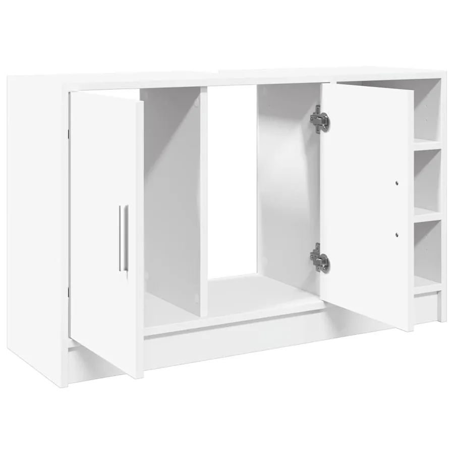 Armoire d'évier blanc 90x29x55 cm bois d'ingénierie - 5