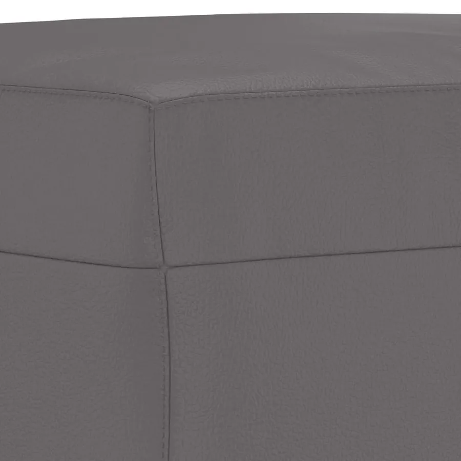 Ensemble de canapés 3 pcs avec coussins Gris Similicuir - 6