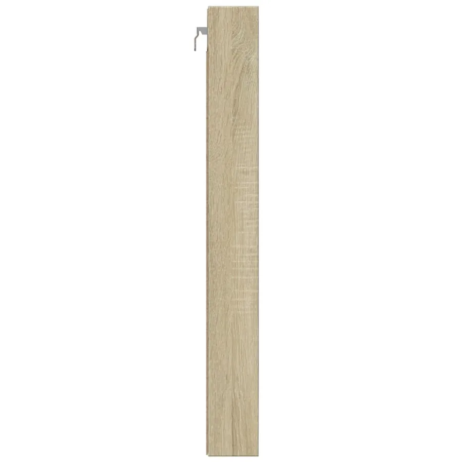 Armoire à vitrine chêne sonoma 100x8,5x75 cm bois d'ingénierie - 5