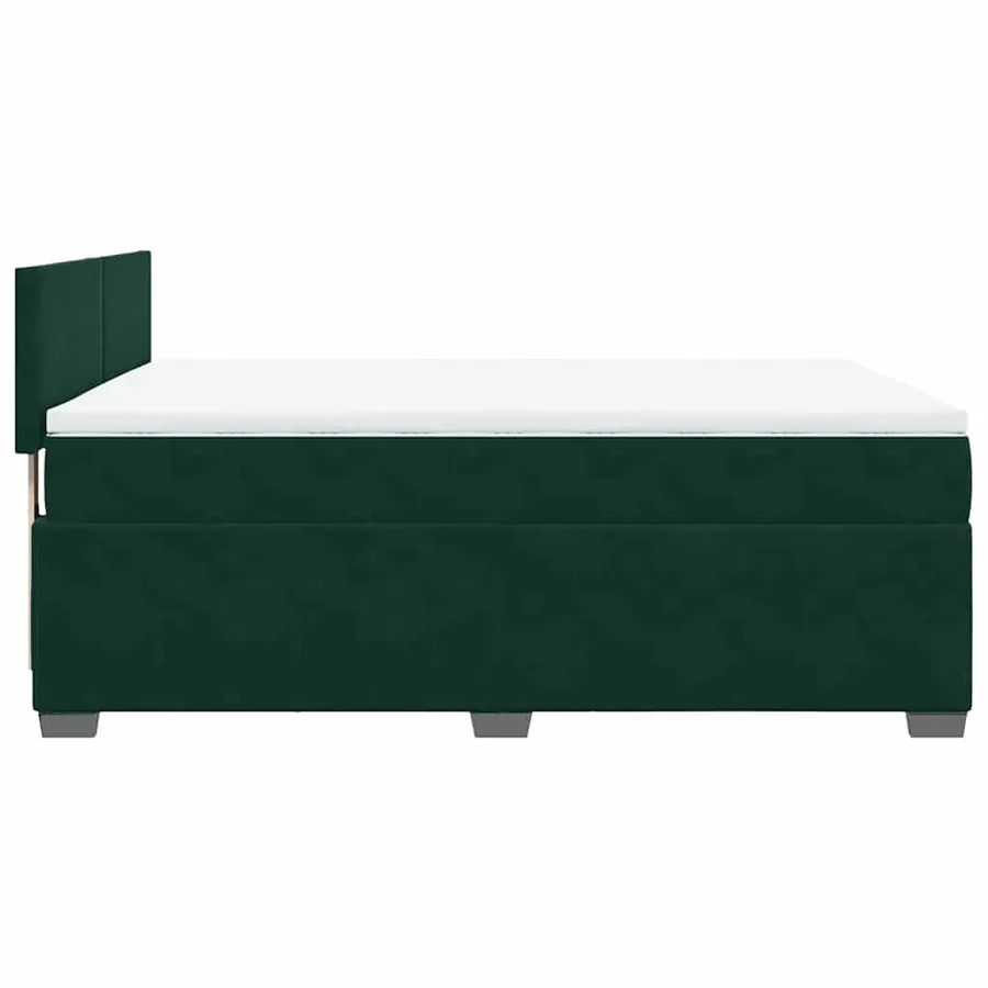 Sommier à lattes de lit et matelas Vert foncé 140x190cm Velours - 11