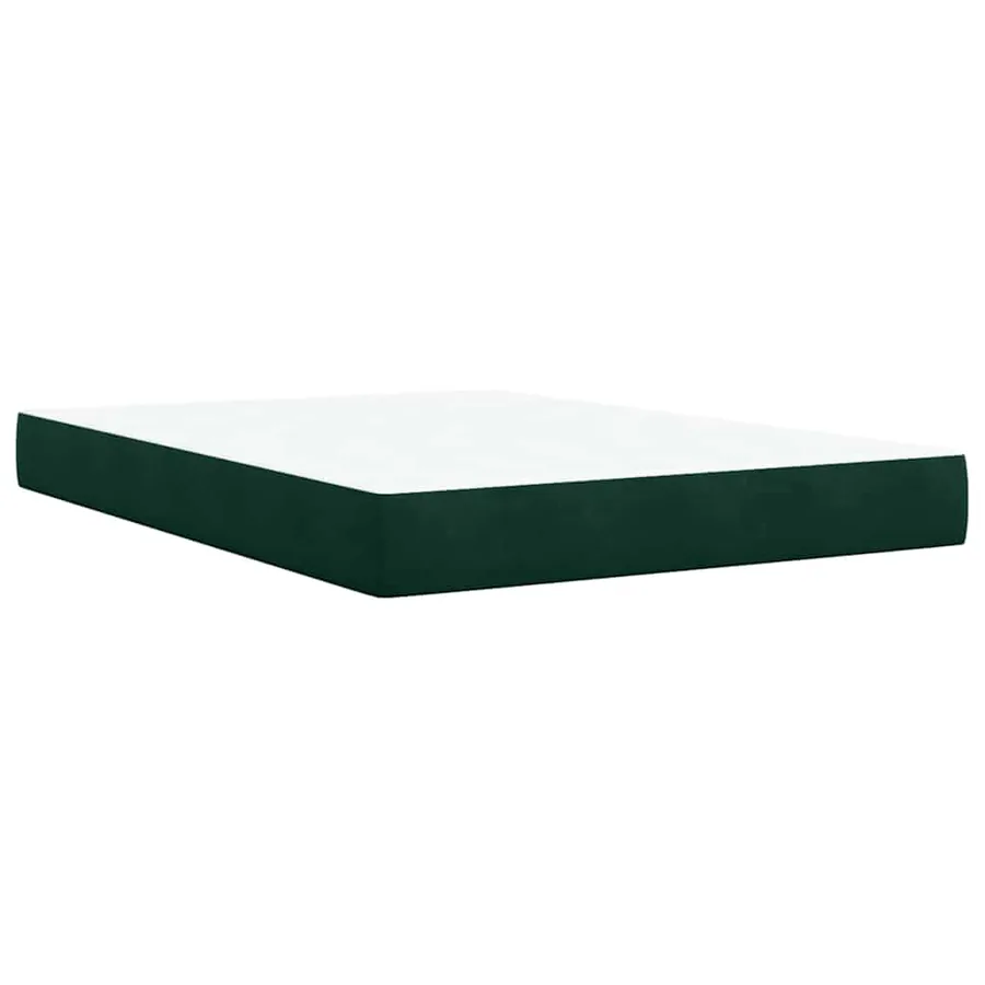 Sommier à lattes de lit et matelas Vert foncé 140x190cm Velours - 6