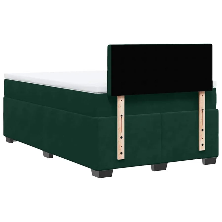 Sommier à lattes de lit et matelas Vert foncé 140x190cm Velours - 10