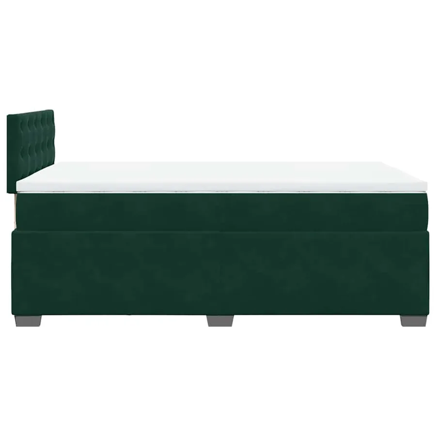 Sommier à lattes de lit et matelas Vert foncé 140x190cm Velours - 9