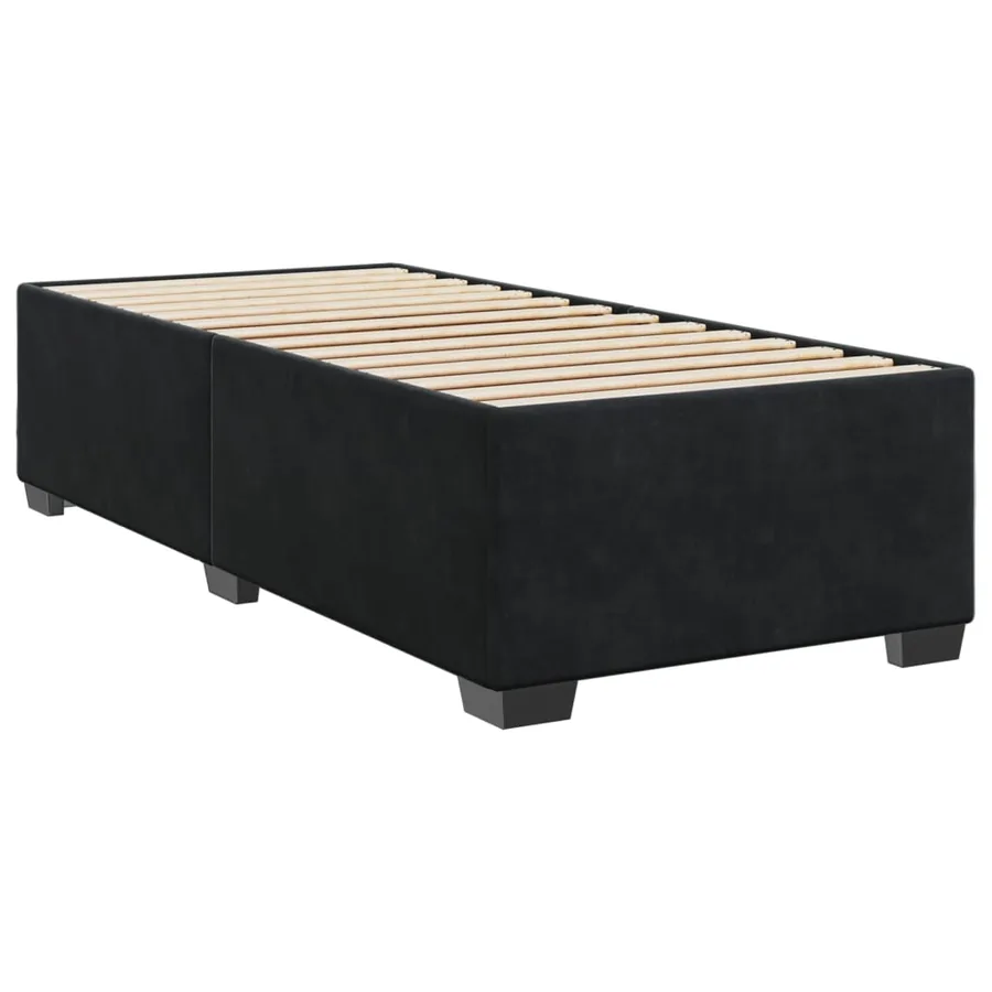 Cadre de lit sans matelas noir 100x200 cm velours - 6