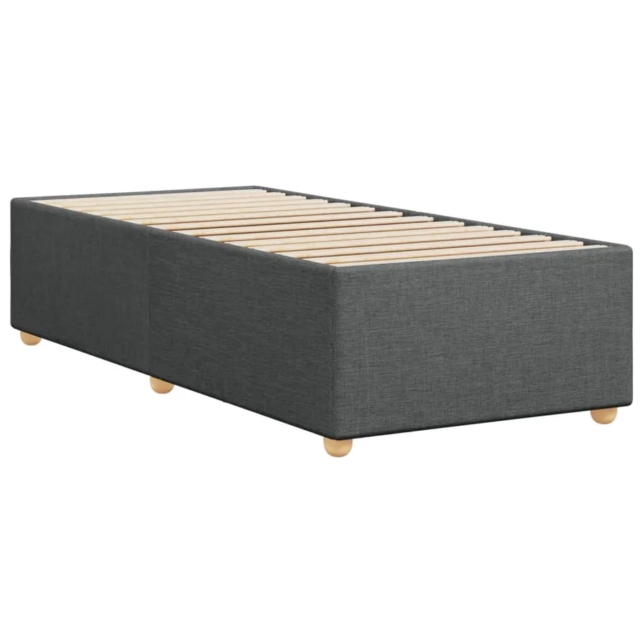 Cadre de lit sans matelas gris foncé 80x200 cm tissu - 6