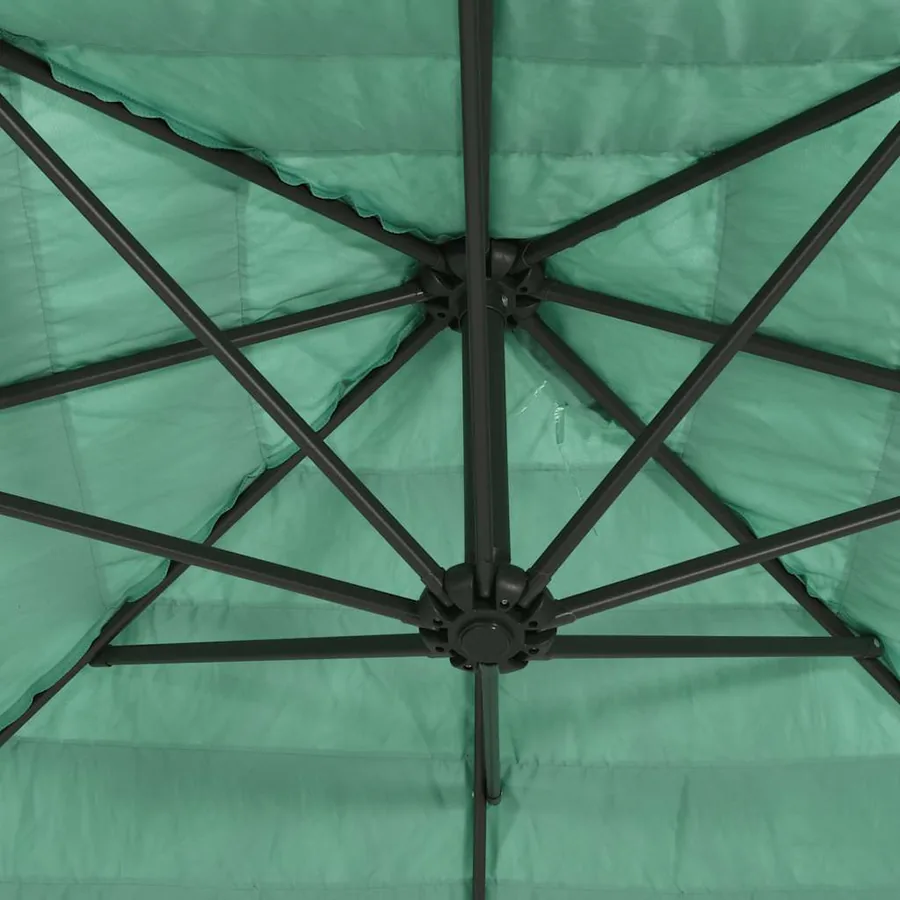 Parasol de jardin avec mât en acier vert 268x268x226 cm - 7