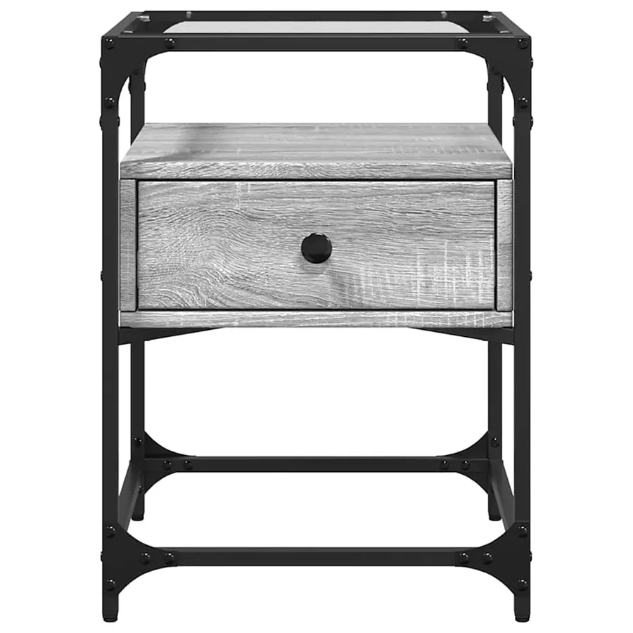 Tables de chevet 2 pcs sonoma gris 40x40x55 cm bois ingénierie - 4