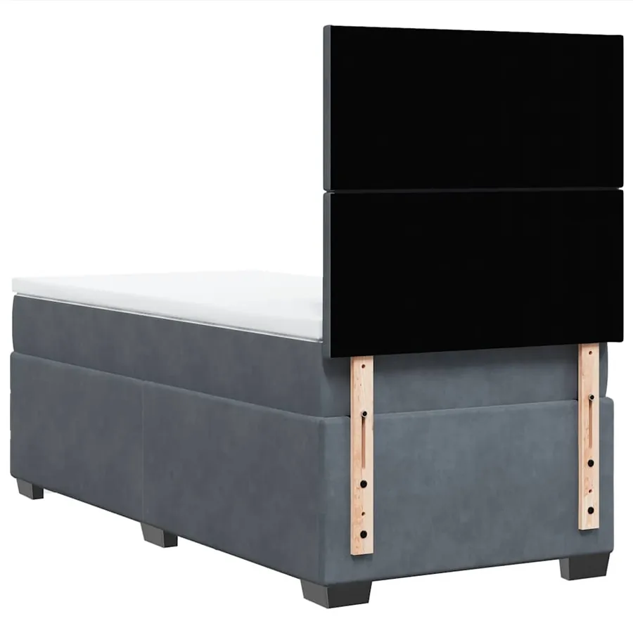Sommier à lattes de lit avec matelas Gris foncé 100x200 cm - 13