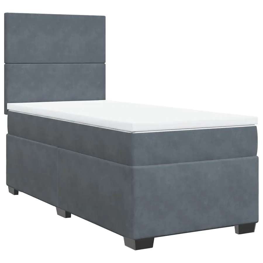 Sommier à lattes de lit avec matelas Gris foncé 100x200 cm - 6