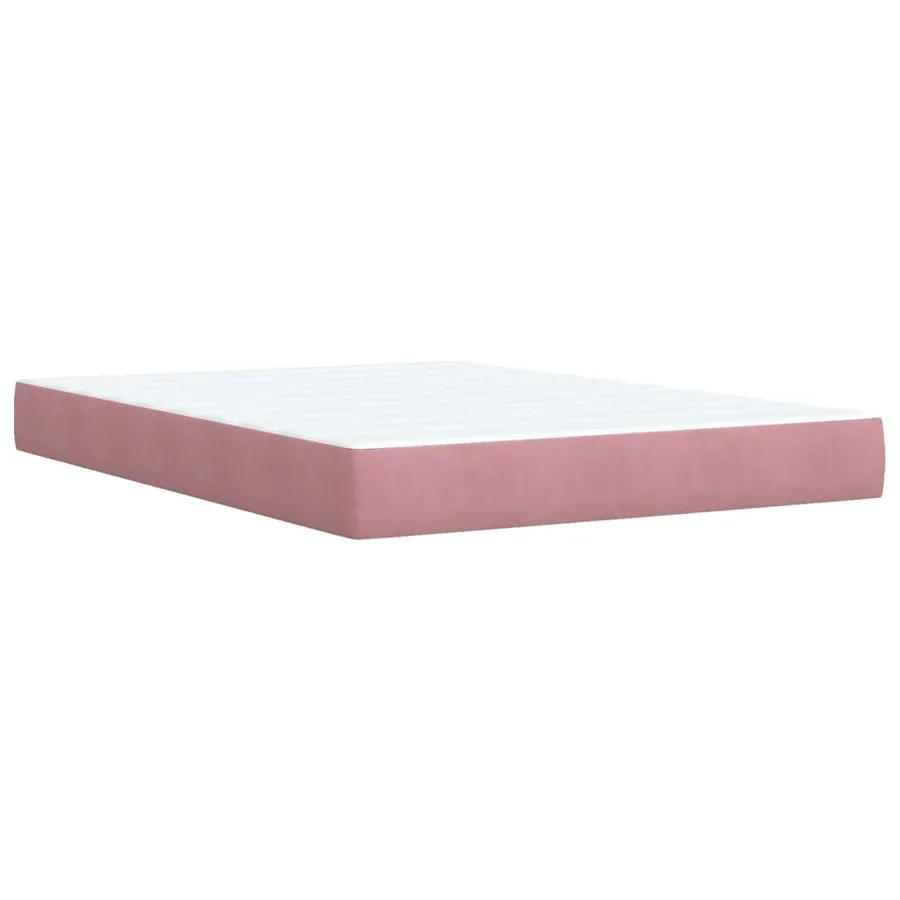 Sommier à lattes de lit avec matelas Rose 140x190 cm Velours - 6