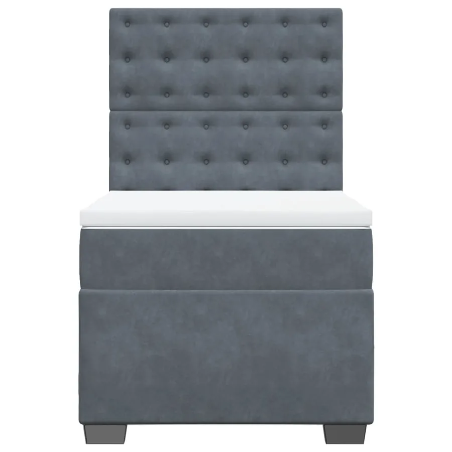 Sommier à lattes de lit avec matelas Gris foncé 100x200 cm - 4
