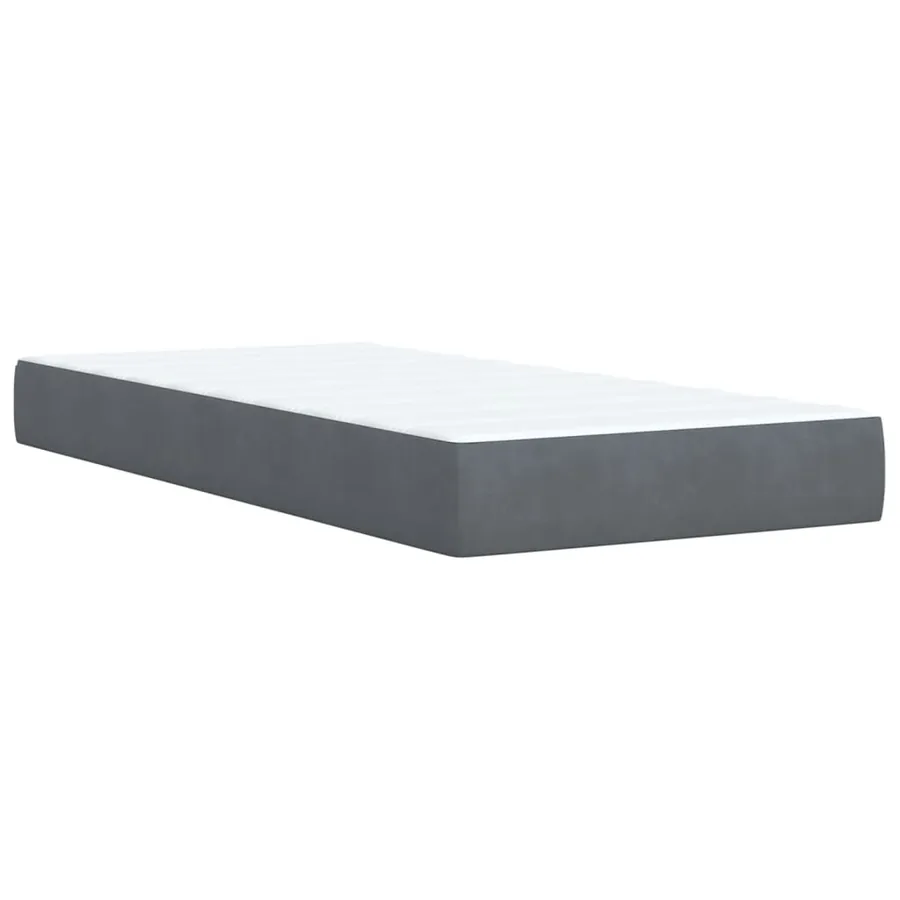 Sommier à lattes de lit avec matelas Gris foncé 100x200 cm - 6