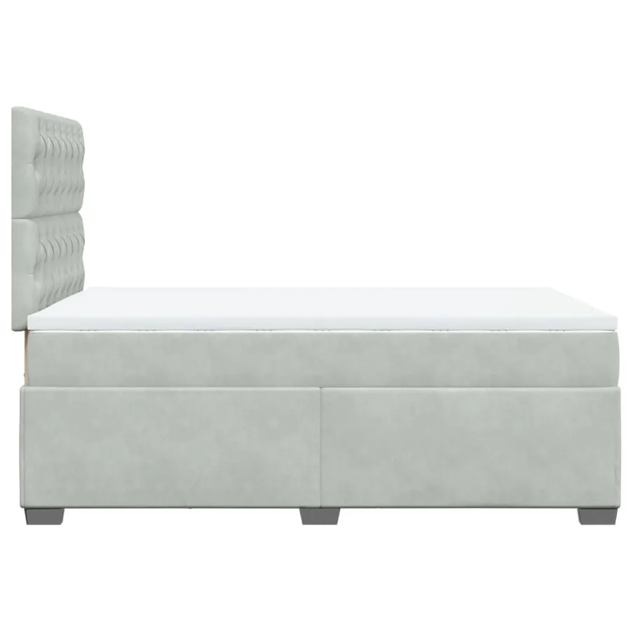Sommier à lattes de lit et matelas Gris clair 120x200cm Velours - 11