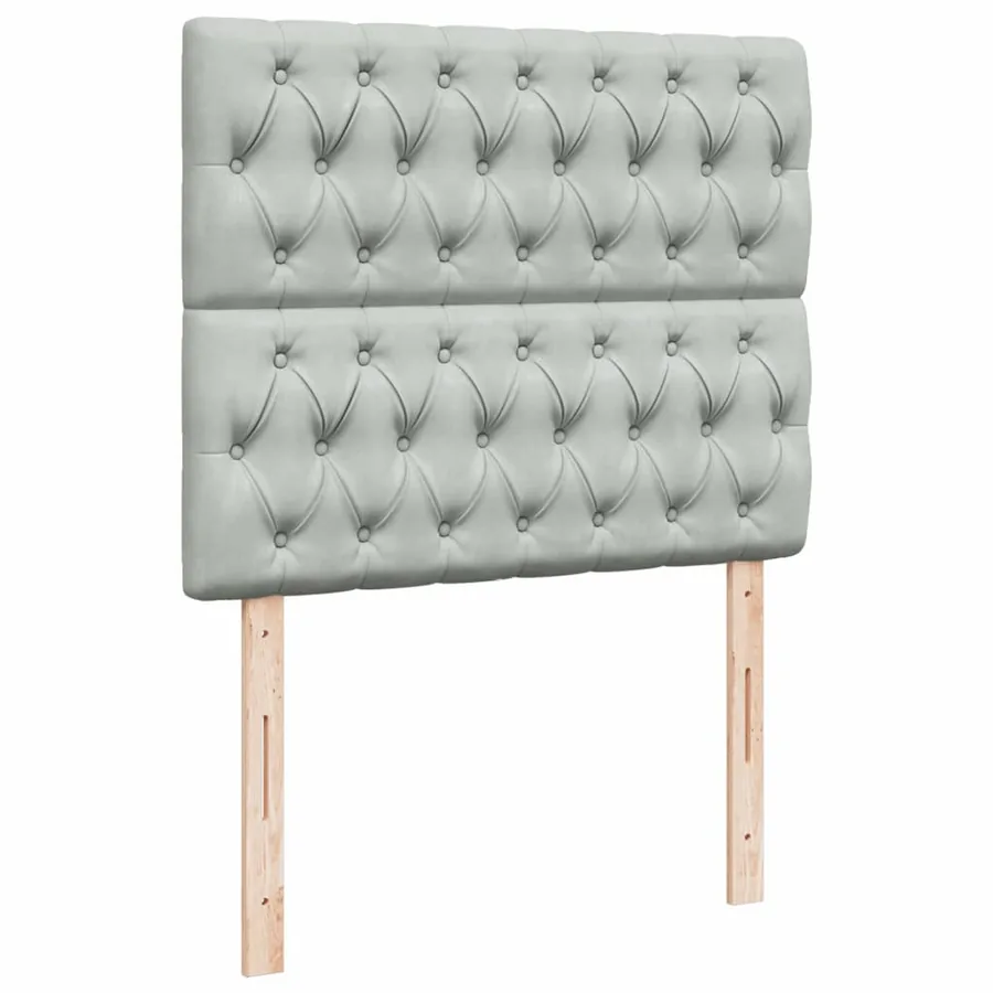 Sommier à lattes de lit et matelas Gris clair 120x200cm Velours - 7