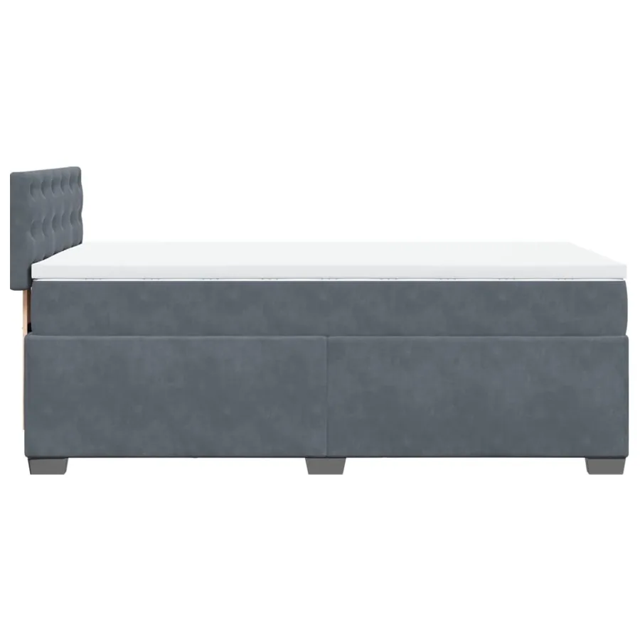 Sommier à lattes de lit avec matelas Gris foncé 100x200 cm - 7