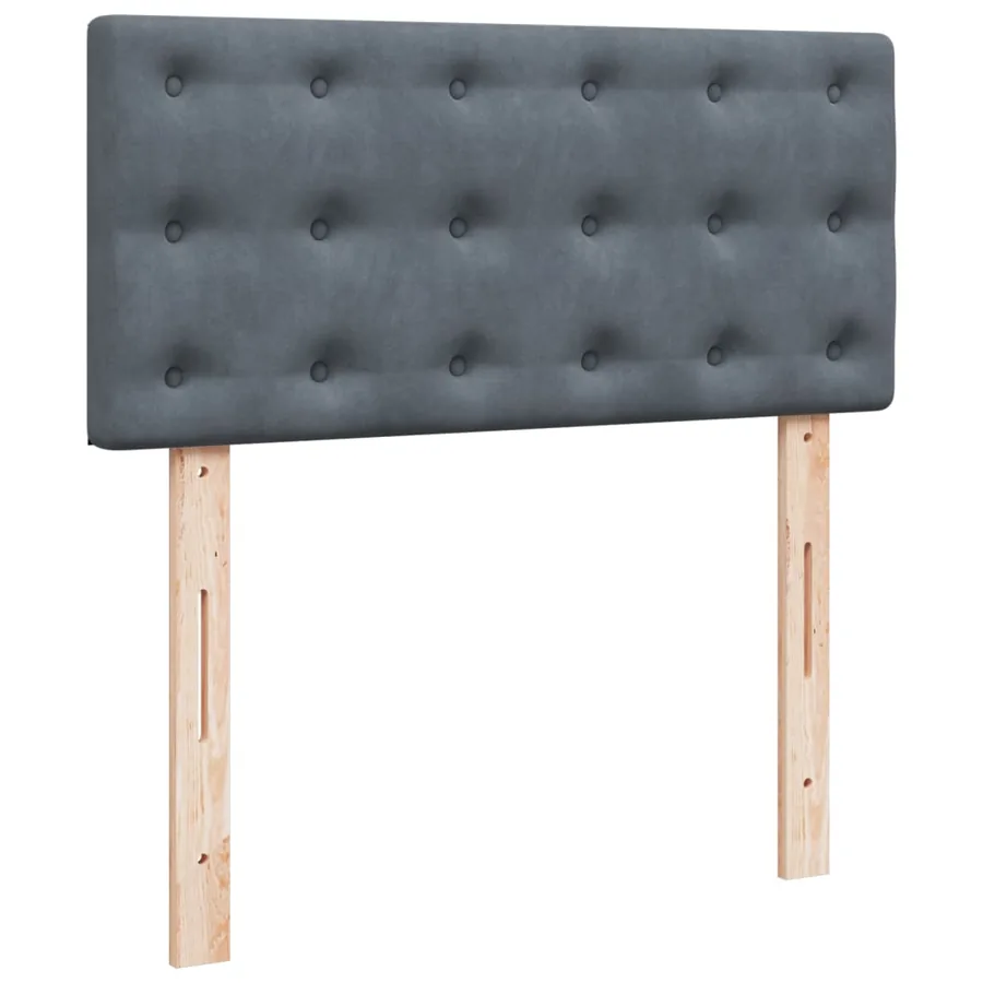 Sommier à lattes de lit avec matelas Gris foncé 100x200 cm - 9