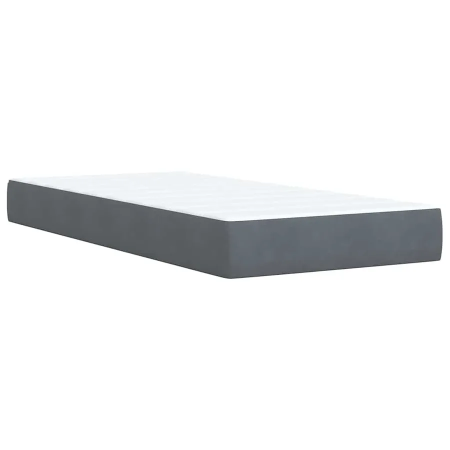 Sommier à lattes de lit avec matelas Gris foncé 100x200 cm - 10
