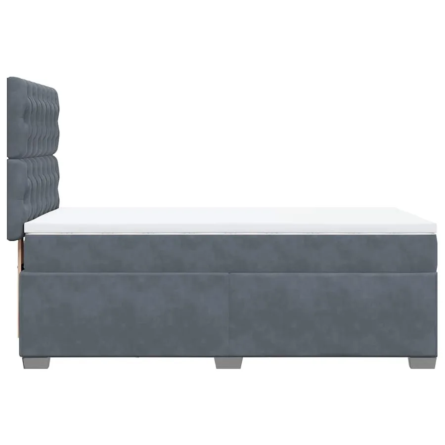 Sommier à lattes de lit avec matelas Gris foncé 100x200 cm - 12